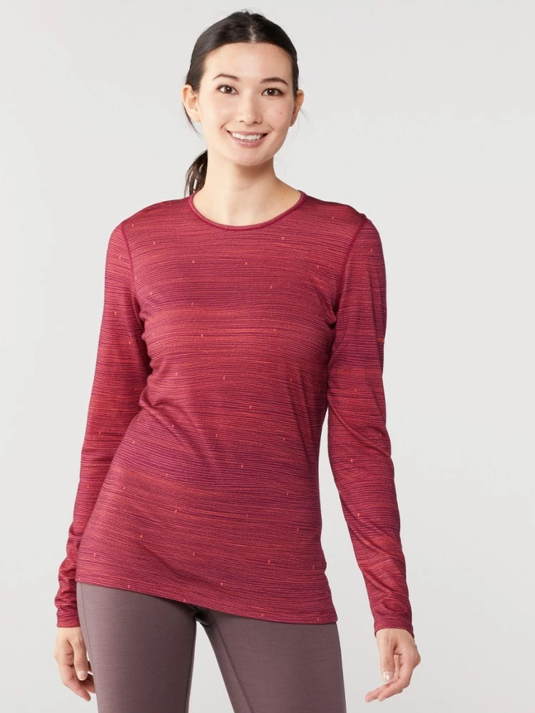 Icebreaker 200 Oasis Long-Sleeve Crewe Ski Tracks Base Layer Top - Women's - Image 2