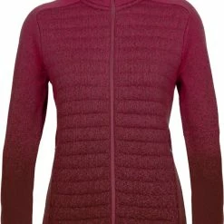 Icebreaker ZoneKnit Insulated Long-Sleeve Fleece Zip Hoodie Into the Deep - Women's